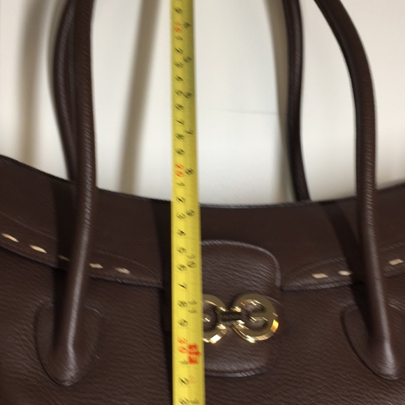 New Escada brown leather handbag handmade in Italy - Picture 14 of 16